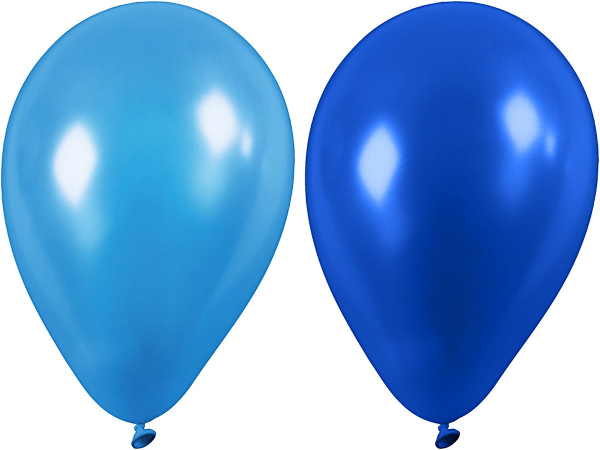 Ballonnen, blauw, d: 23 cm, 10stuks [HOB-592004]